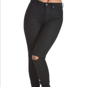 American Bazi black hi-rise skinny jeans